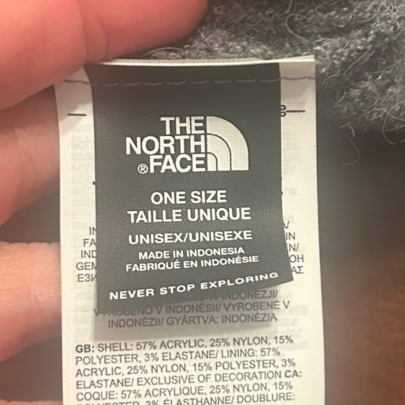 NorthFace cap - gray - unisex TNF Beanie - Picture 3 of 3